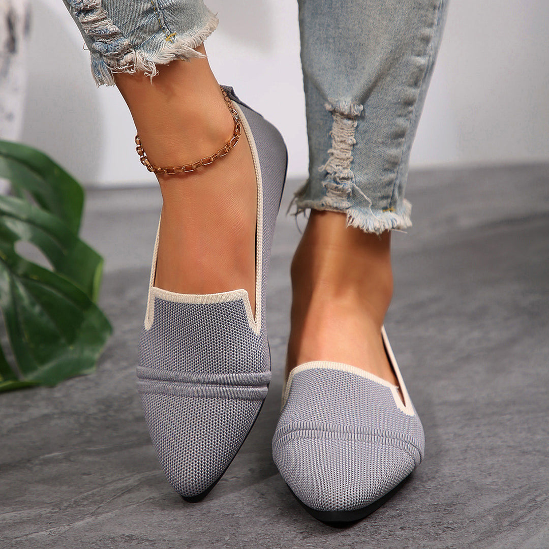 Women Slip-On Pointed Toe Ballerina Shoes Chic Lune London