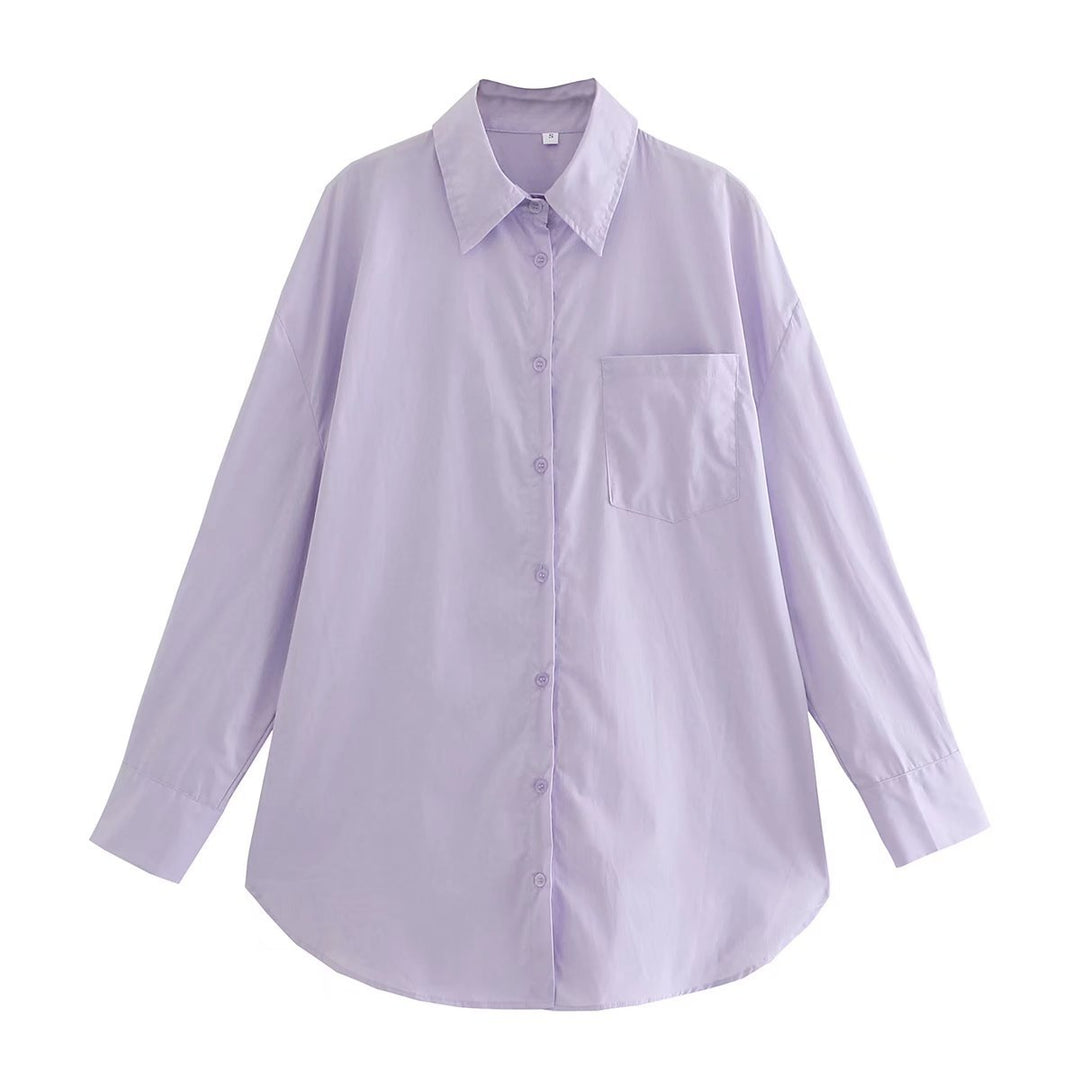 Long sleeve blouse for women with an elegant cut and high quality cotton fabric Lune London