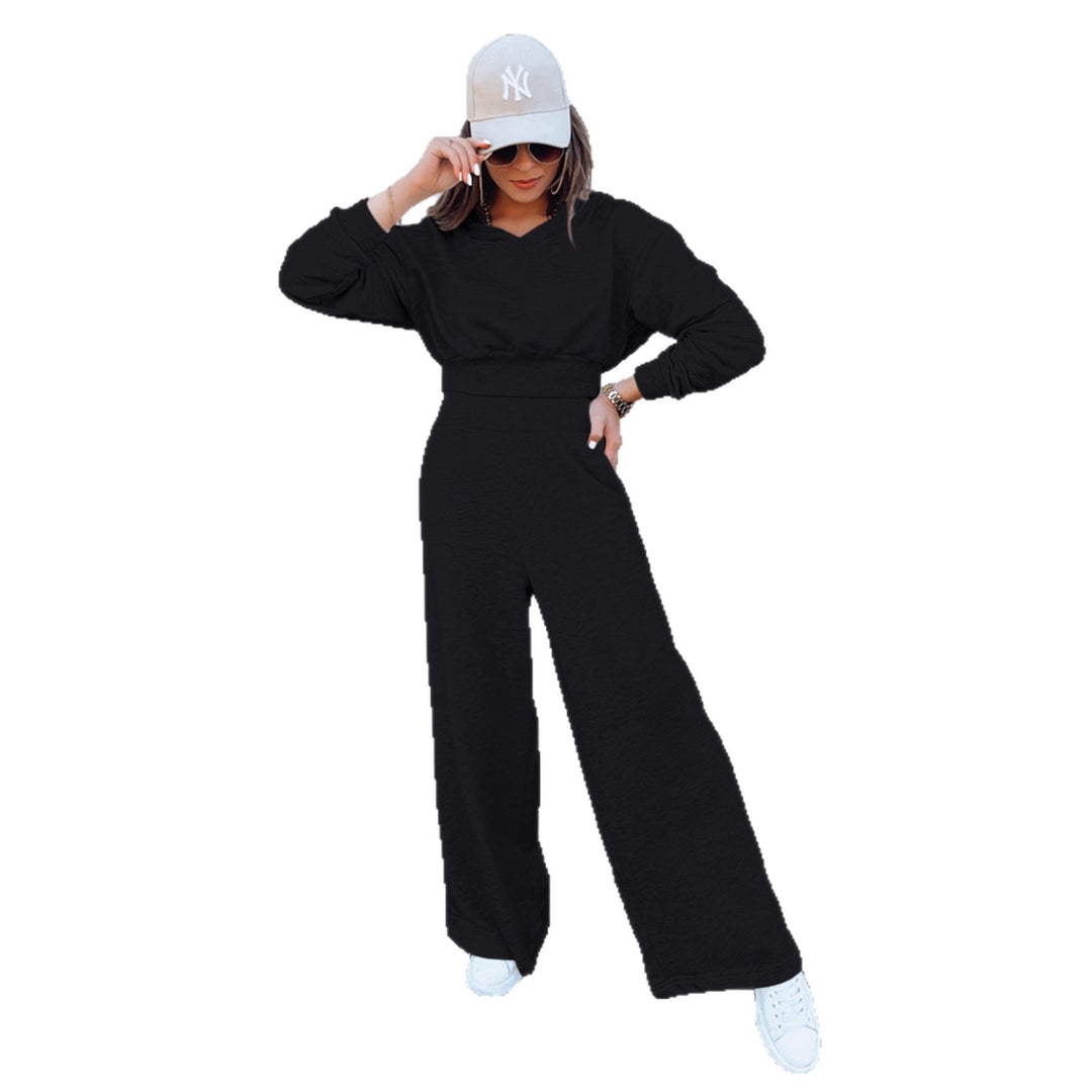 Combinaison décontractée pour femmes avec jambes larges et capuche pratique Chic & Stil