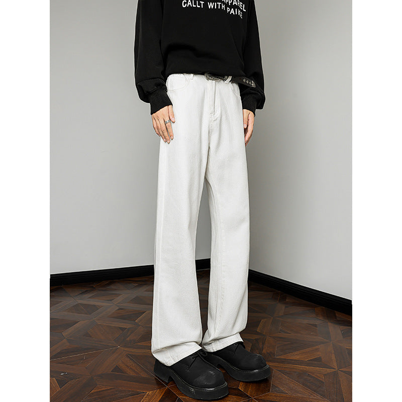Wide leg denim pants for men with high waist and relaxed fit Lune London