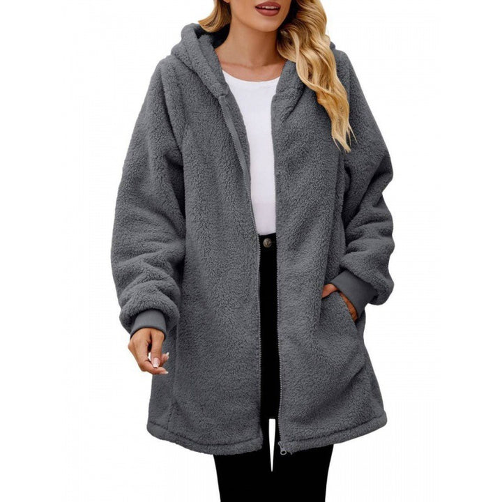 Ladies Cozy Fleece Jacket with Hood Lune London