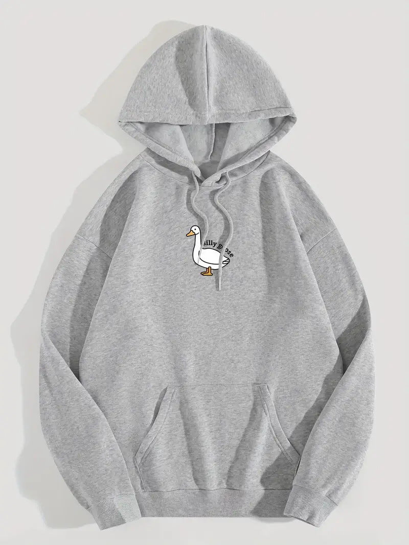 Hoodie pour femmes avec motif de oie créatif et intérieur en molleton doux Chic & Stil
