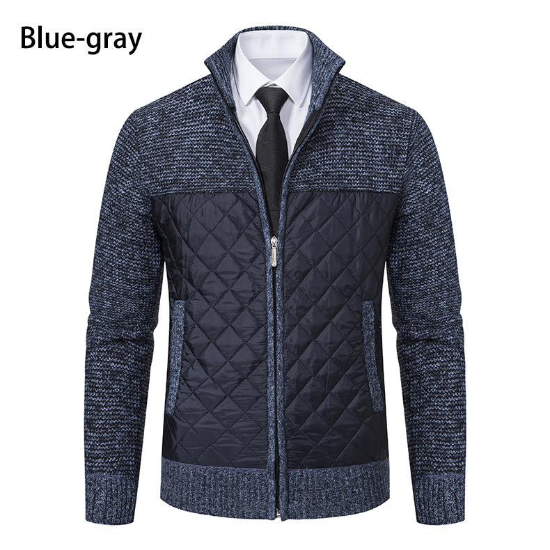 Quilted leisure jacket for men with high collar and practical pockets Lune London