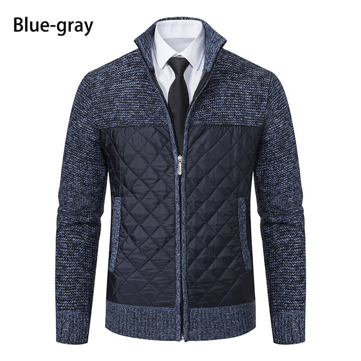 Quilted leisure jacket for men with high collar and practical pockets Lune London