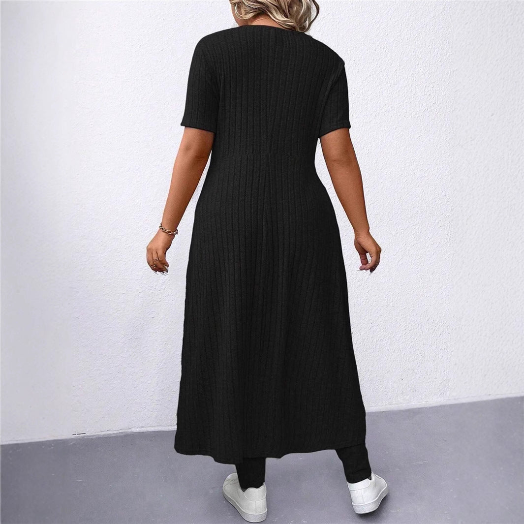 Lune London ribbed dress and leggings set for women