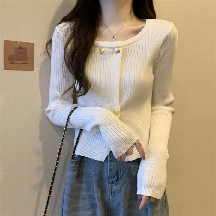 Cardigan Tricoté pour Femmes avec Détails de Boutons Décoratifs Chic & Stil