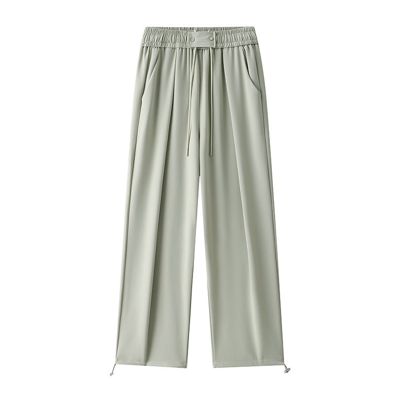 Loose leisure pants for women with elastic waist and adjustable drawstring Lune London