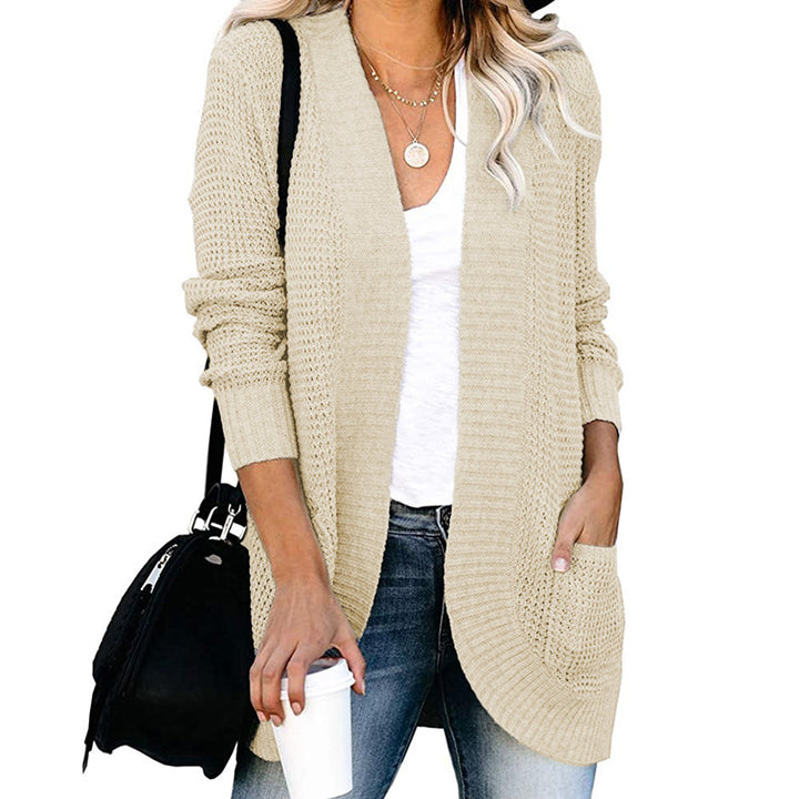 Knit jacket for women with a breathable mesh structure and practical pockets Lune London