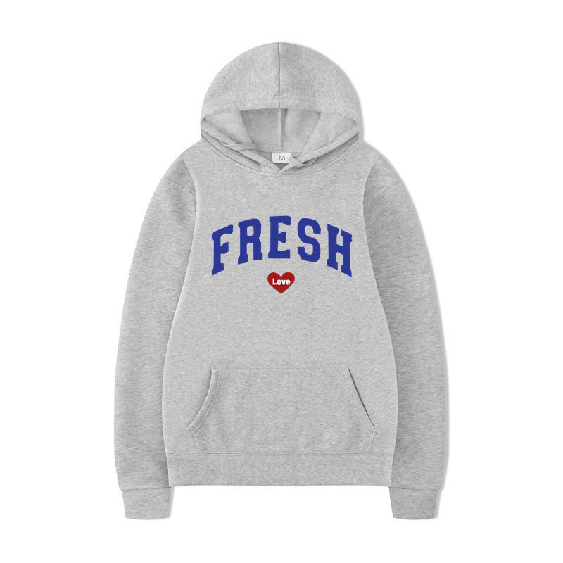 Women's hoodie with playful lettering and soft inner fleece Lune London