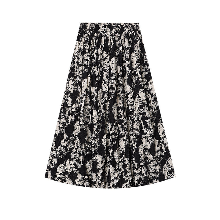 Ladies Elegant Midi Skirt with Floral Print and Airy Silhouette Chic & Stil