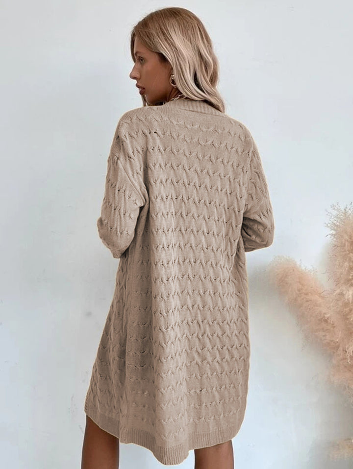 Lune London women's knit coat with structured surface
