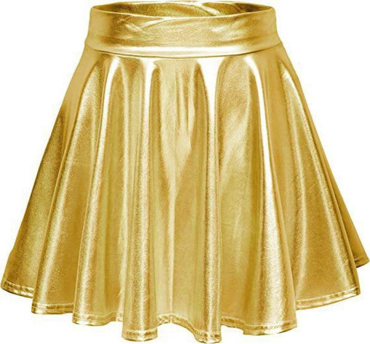 High-waisted elegant synthetic leather skirt for women Lune London