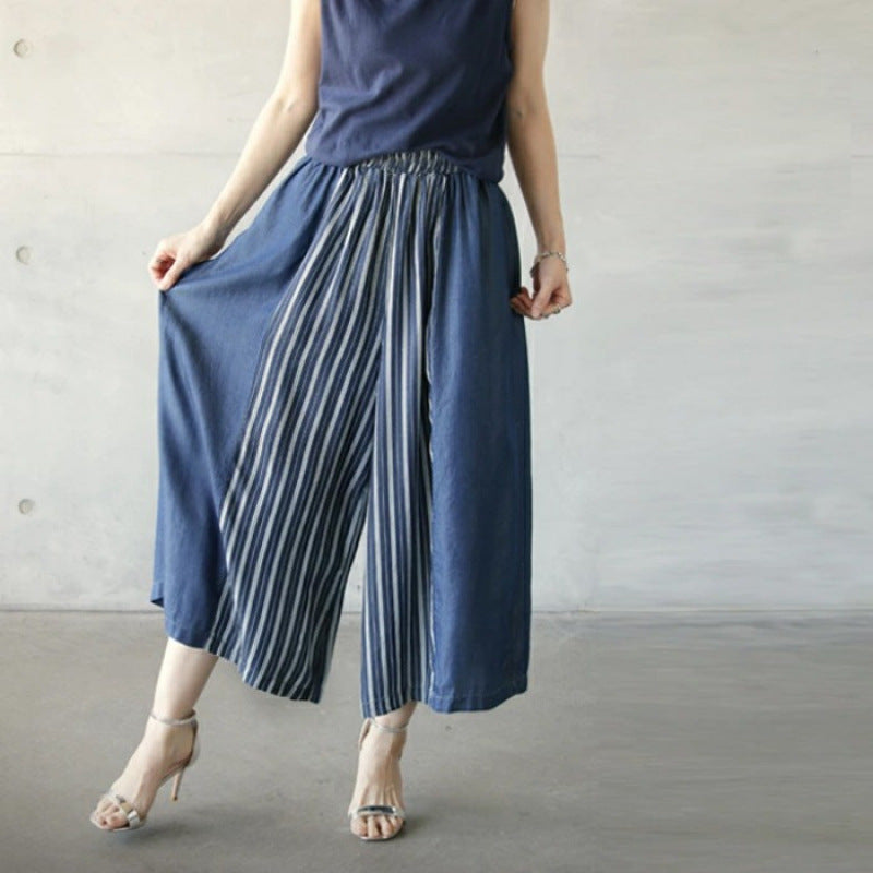 Lune London wide striped culottes for women