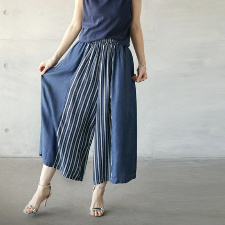 Lune London wide striped culottes for women