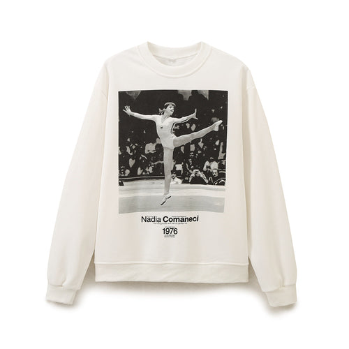 Women's sweatshirt with graphic print and high collar Lune London