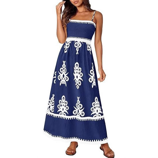 Maxi dress for women with elaborate handmade embroidery Lune London