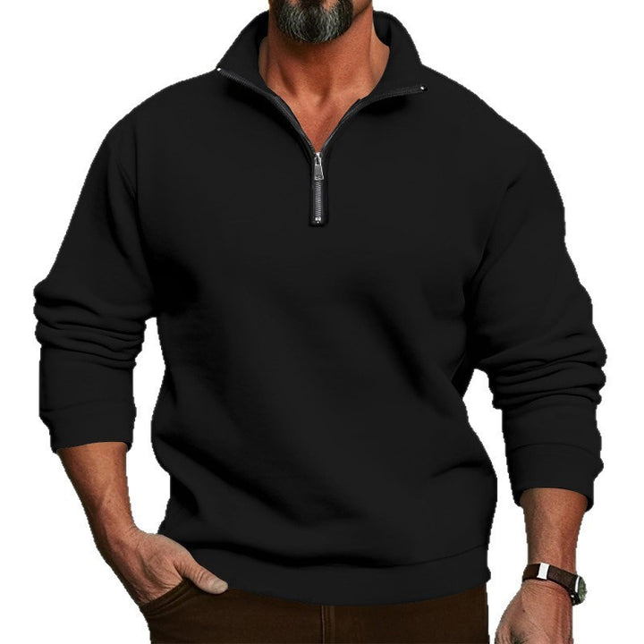 Men's sweatshirt with half zip and cozy fleece Chic & Stil