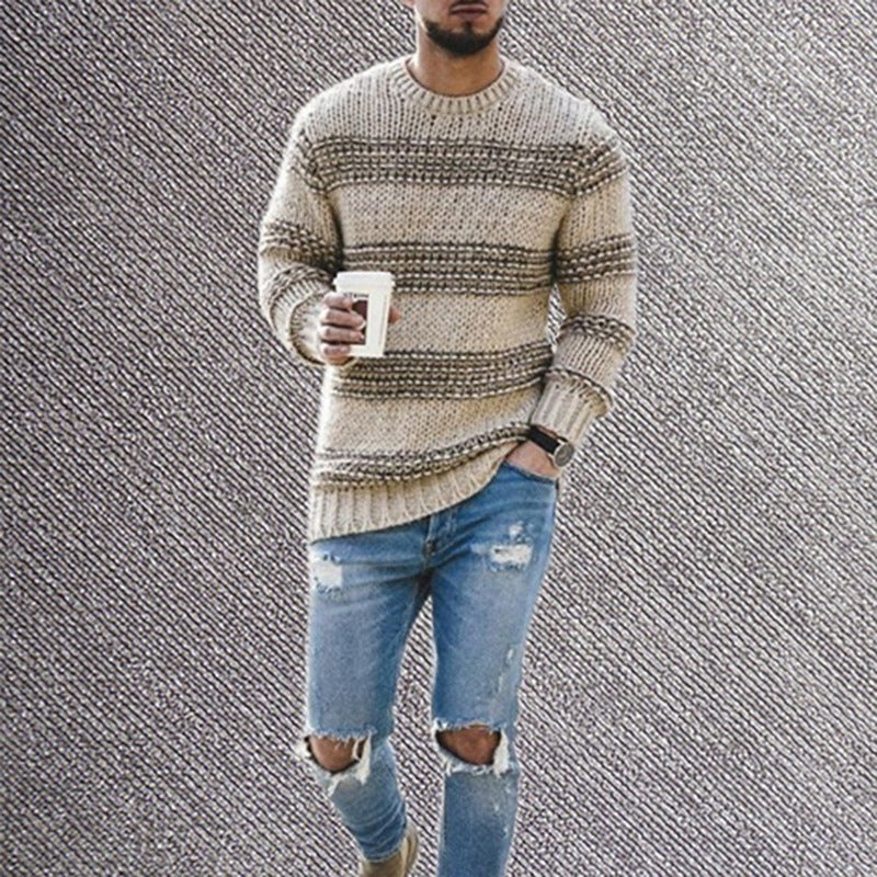 Lune London | Men's knitted sweater with textured pattern and modern cut