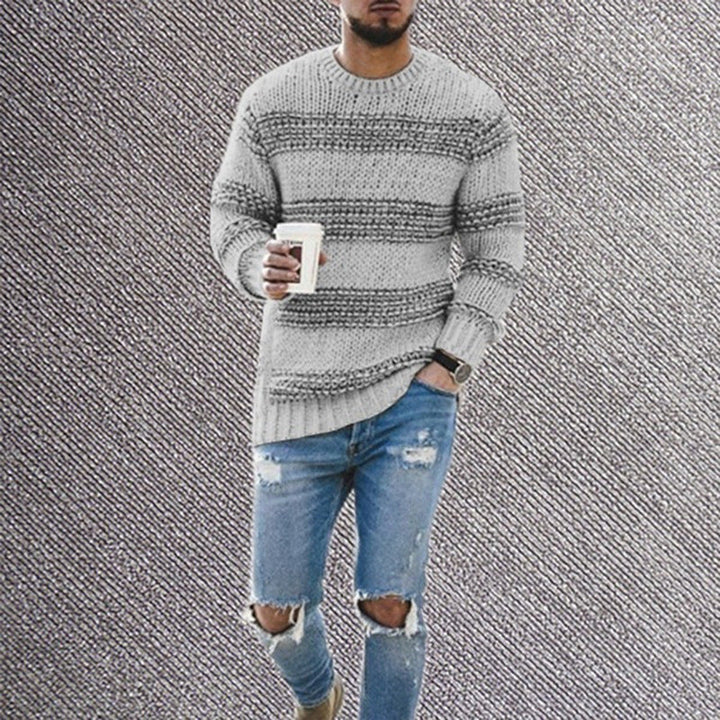 Lune London | Men's knitted sweater with textured pattern and modern cut