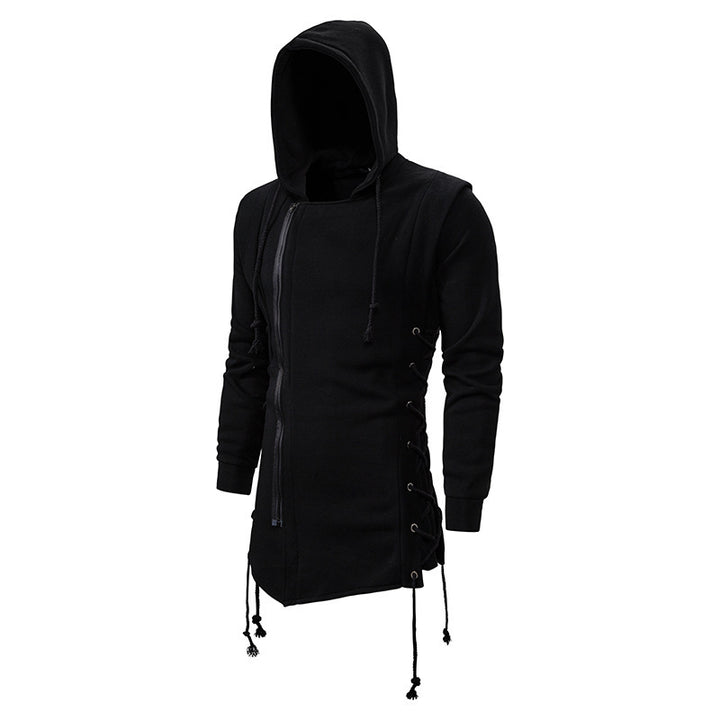 Trendy hooded shirt for men with asymmetrical zipper and relaxed fit Lune London