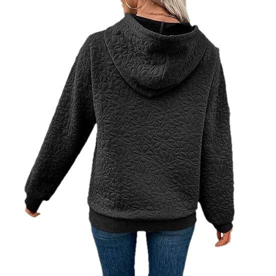 Women's comfortable hoodie with floral pattern Lune London