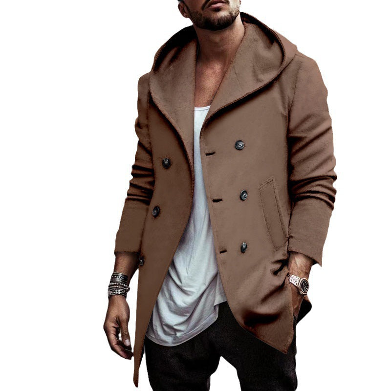 Chic and Stylish Double Breasted Urban Coat for Men
