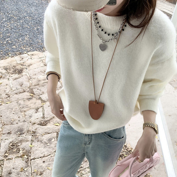 Pull en maille confortable pour femmes à coupe surdimensionnée Chic & Stil