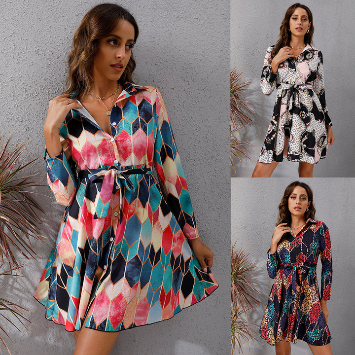 Shirt dress for women with an elegant waist Lune London
