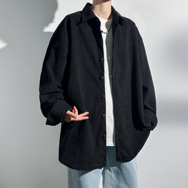Ladies Oversized Shirt in Chic Cord and Style