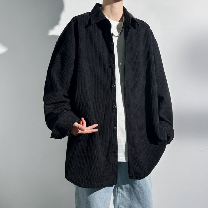 Ladies Oversized Shirt in Chic Cord and Style