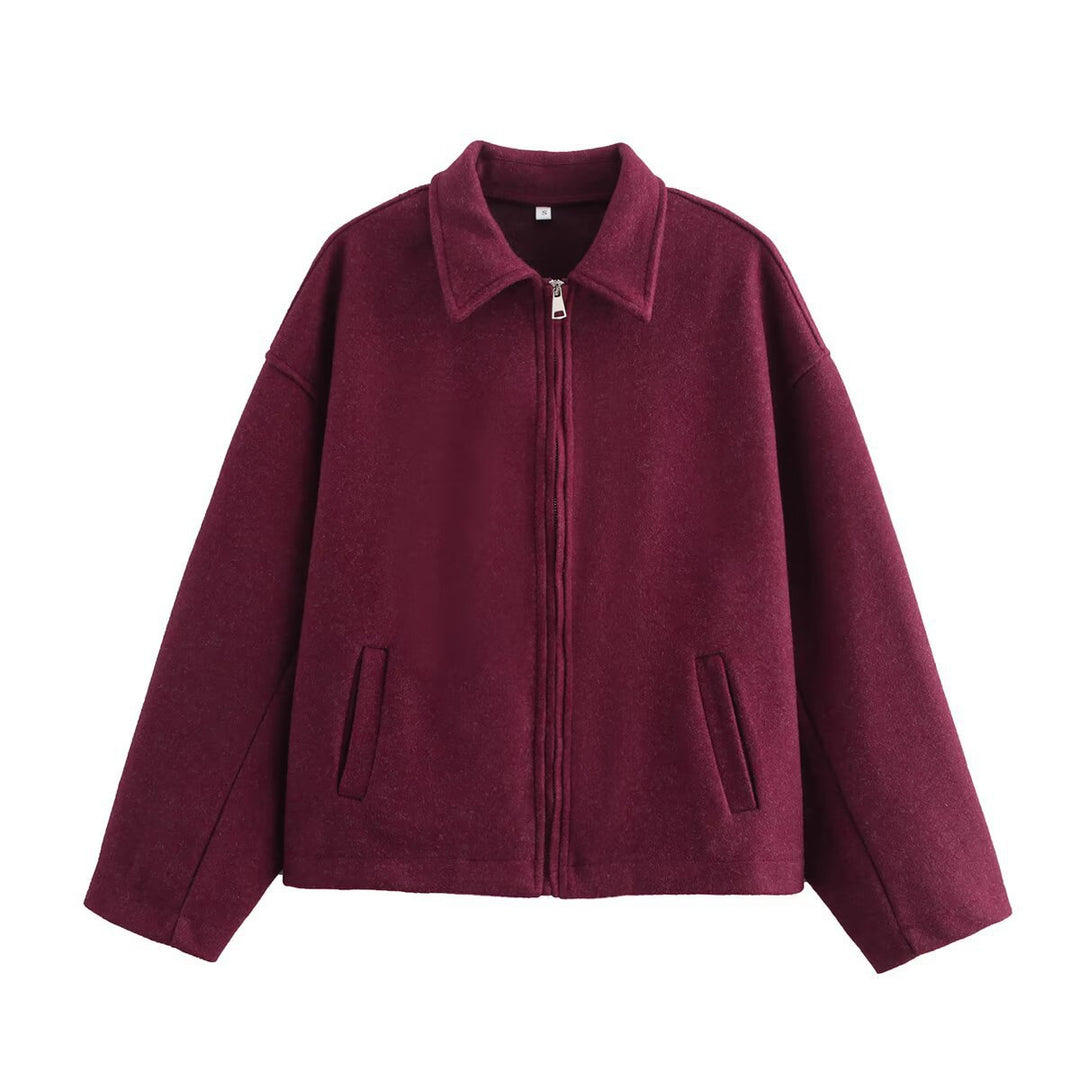 Lune London short elegant jacket for women in soft material with oversized cuts
