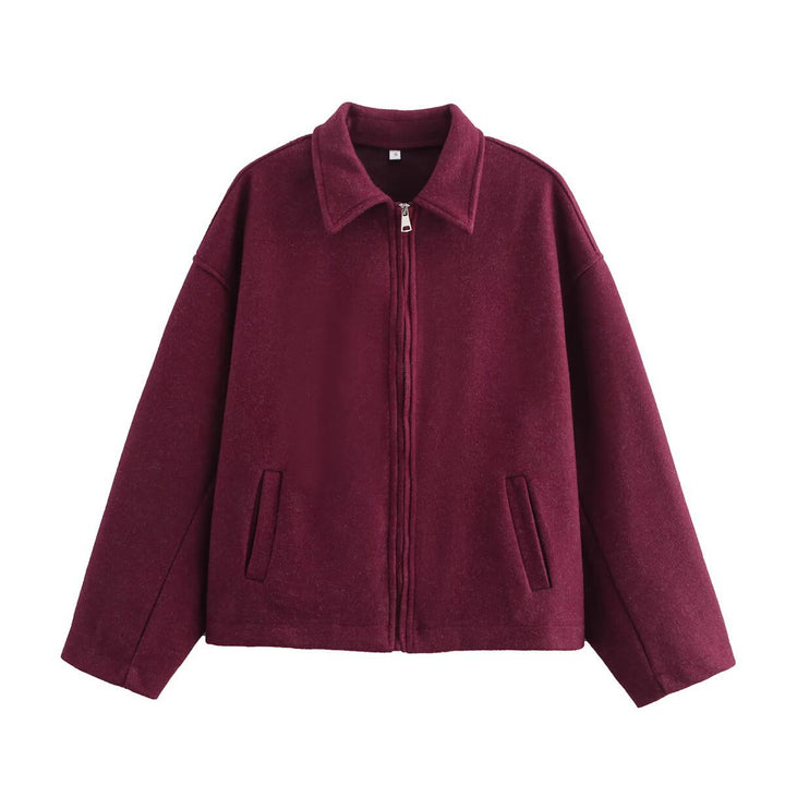 Lune London short elegant jacket for women in soft material with oversized cuts