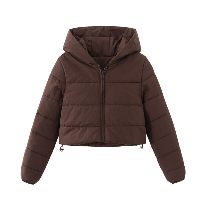 Short quilted jacket for women with hood Lune London