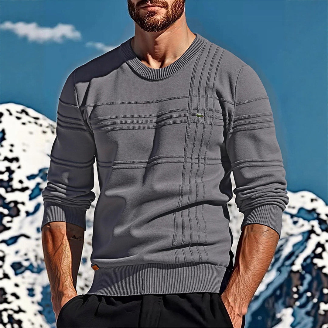 Stylish knitted sweater for men with unique texture details Lune London
