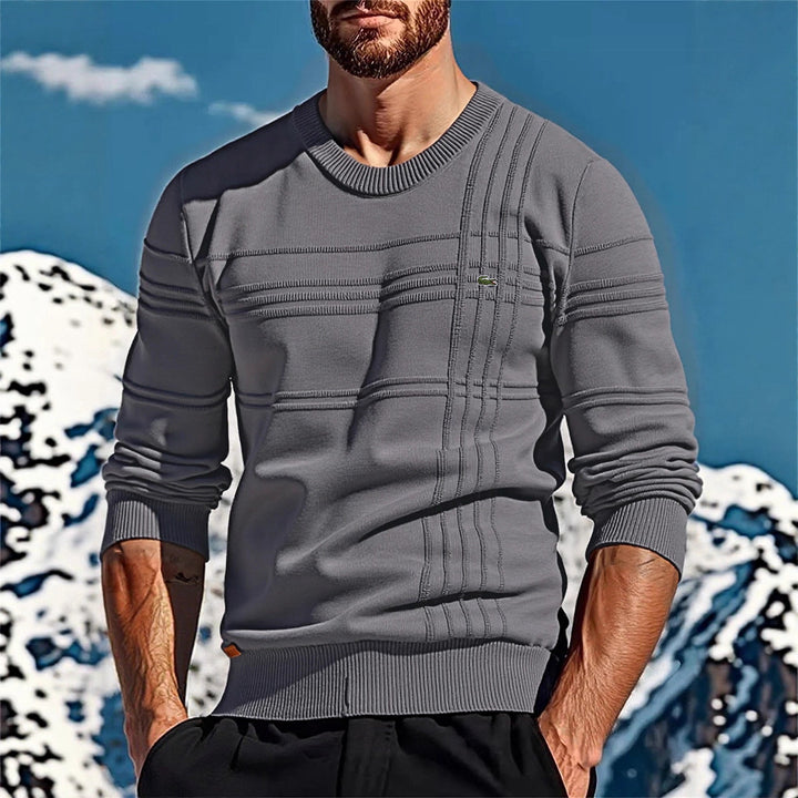 Stylish knitted sweater for men with unique texture details Lune London