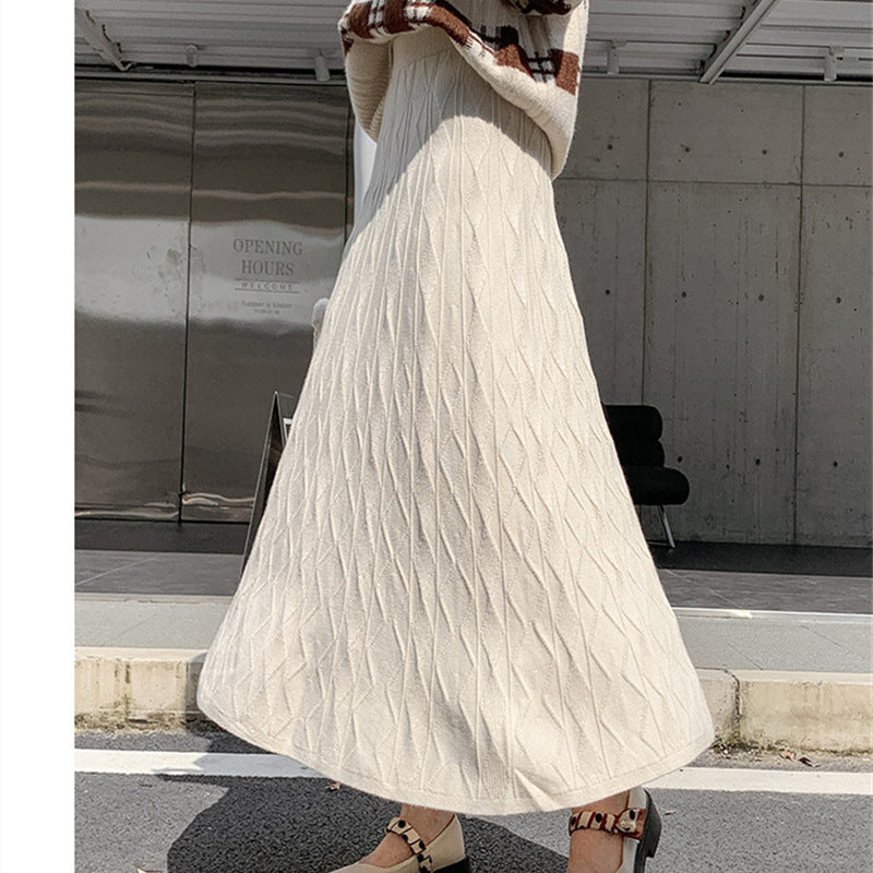 Jupe maxi femme avec motif en diamant texturé Chic & Stil