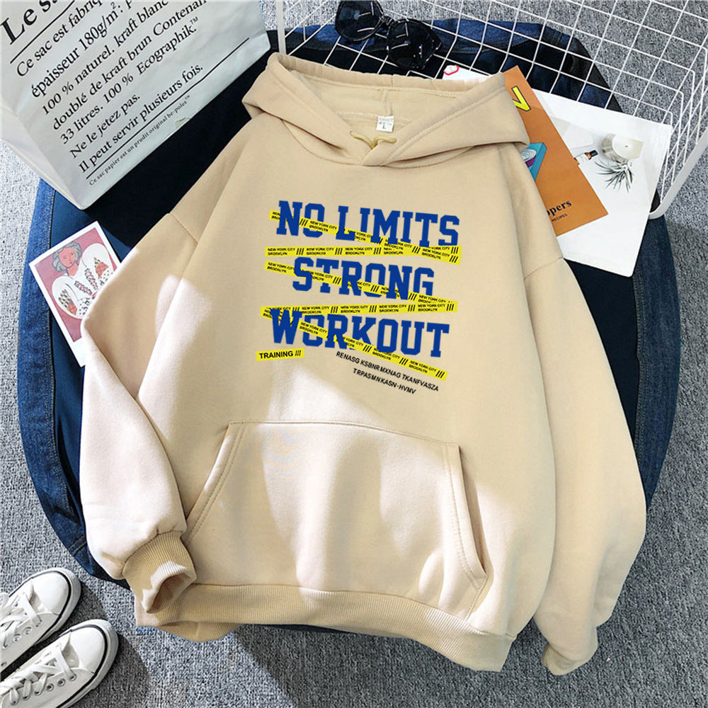 Women's Sporty Hoodie with Motivational Training Print Chic & Stil