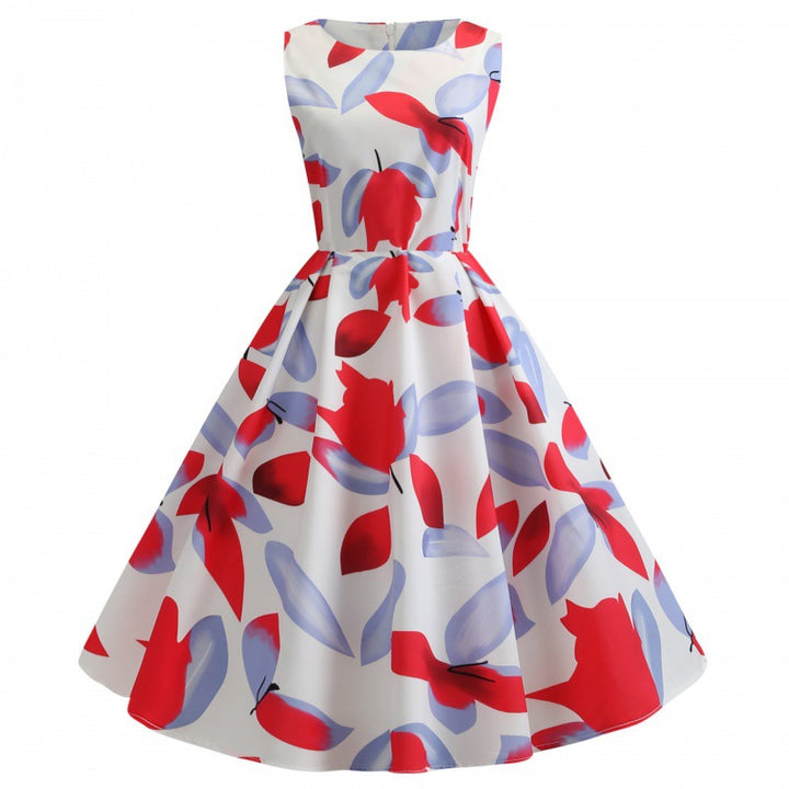 Robe swing pour femmes avec motifs floraux et silhouette ajustée Chic & Stil