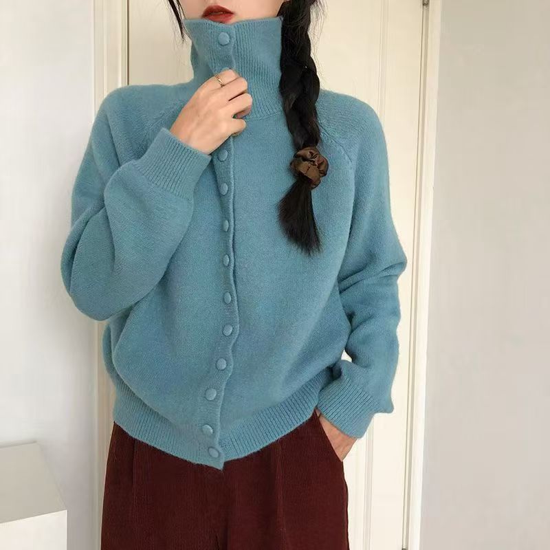 Cardigan Fashionable Femme avec Détails de Bouton Haut Chic & Stil