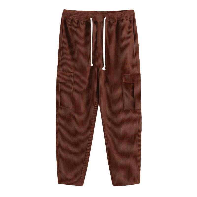Men's comfortable cargo pants with adjustable waistband and side pockets Lune London