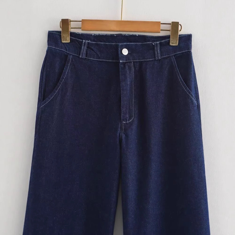 Ladies High Waisted Jeans Lune London