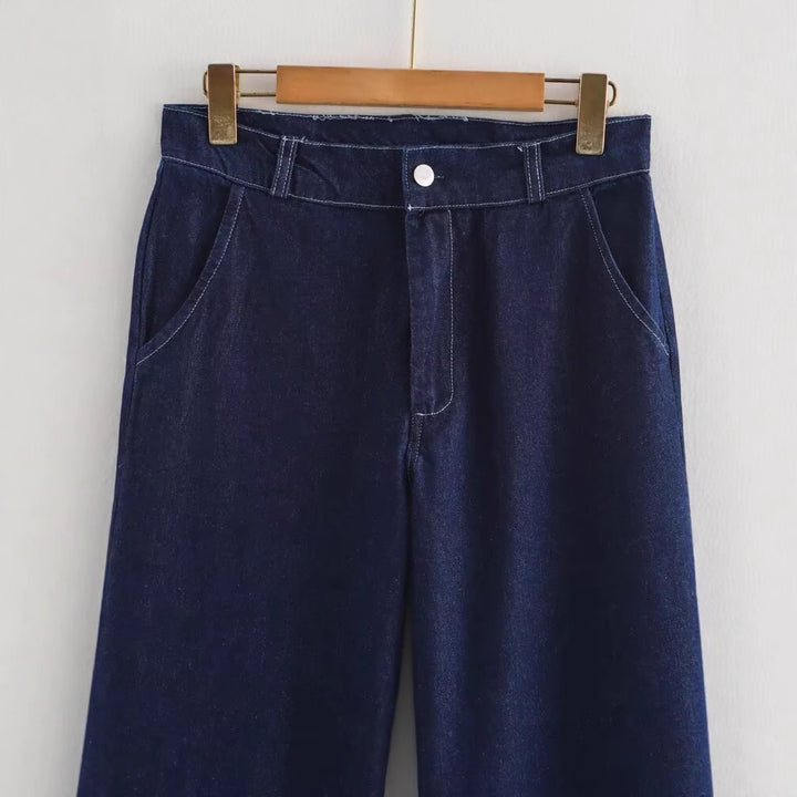 Ladies High Waisted Jeans Lune London