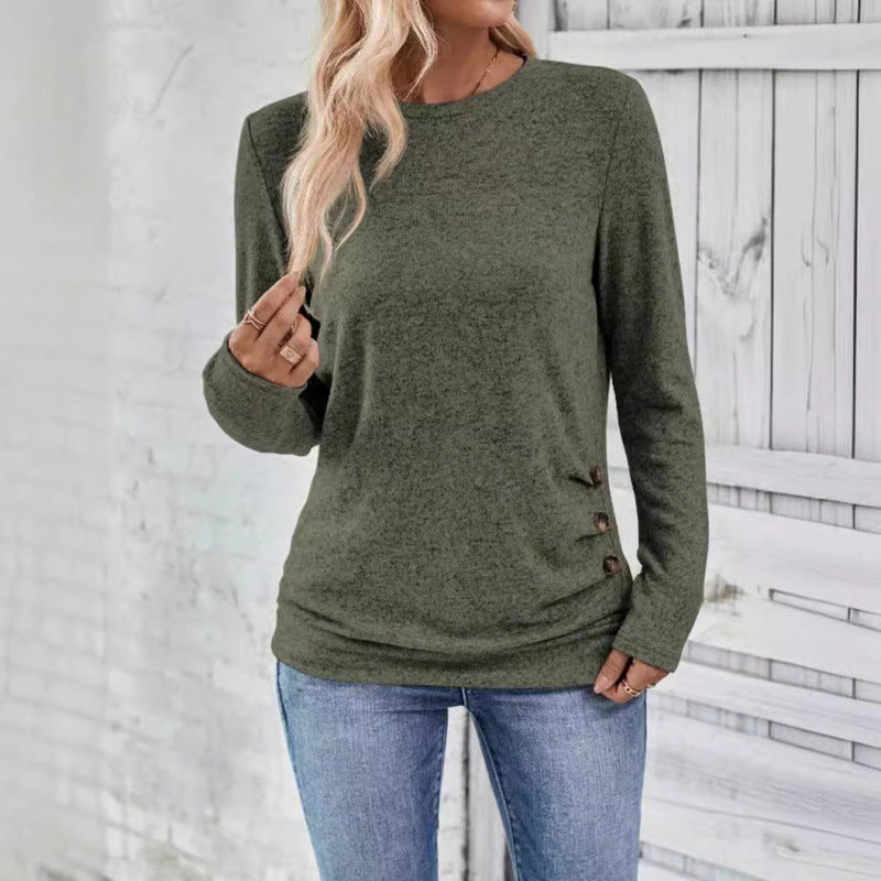 Fashionable women's top with button detail on the sides Lune London
