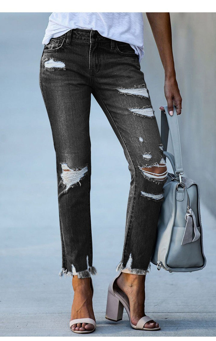 Chic and Stylish Destroyed Jeans for Women