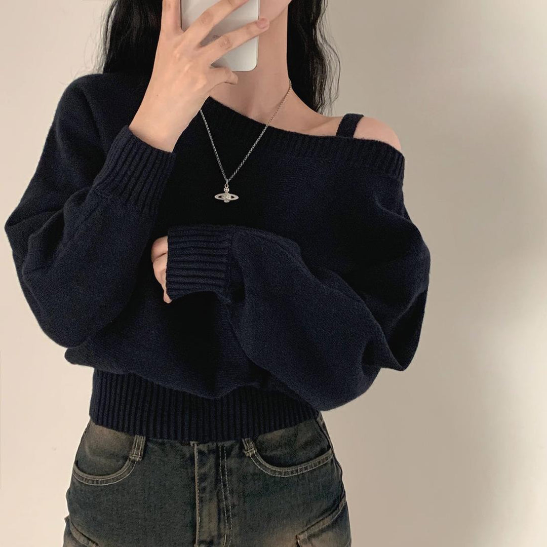 Pull à la mode pour femmes avec design d'épaule et coupe décontractée Chic & Stil