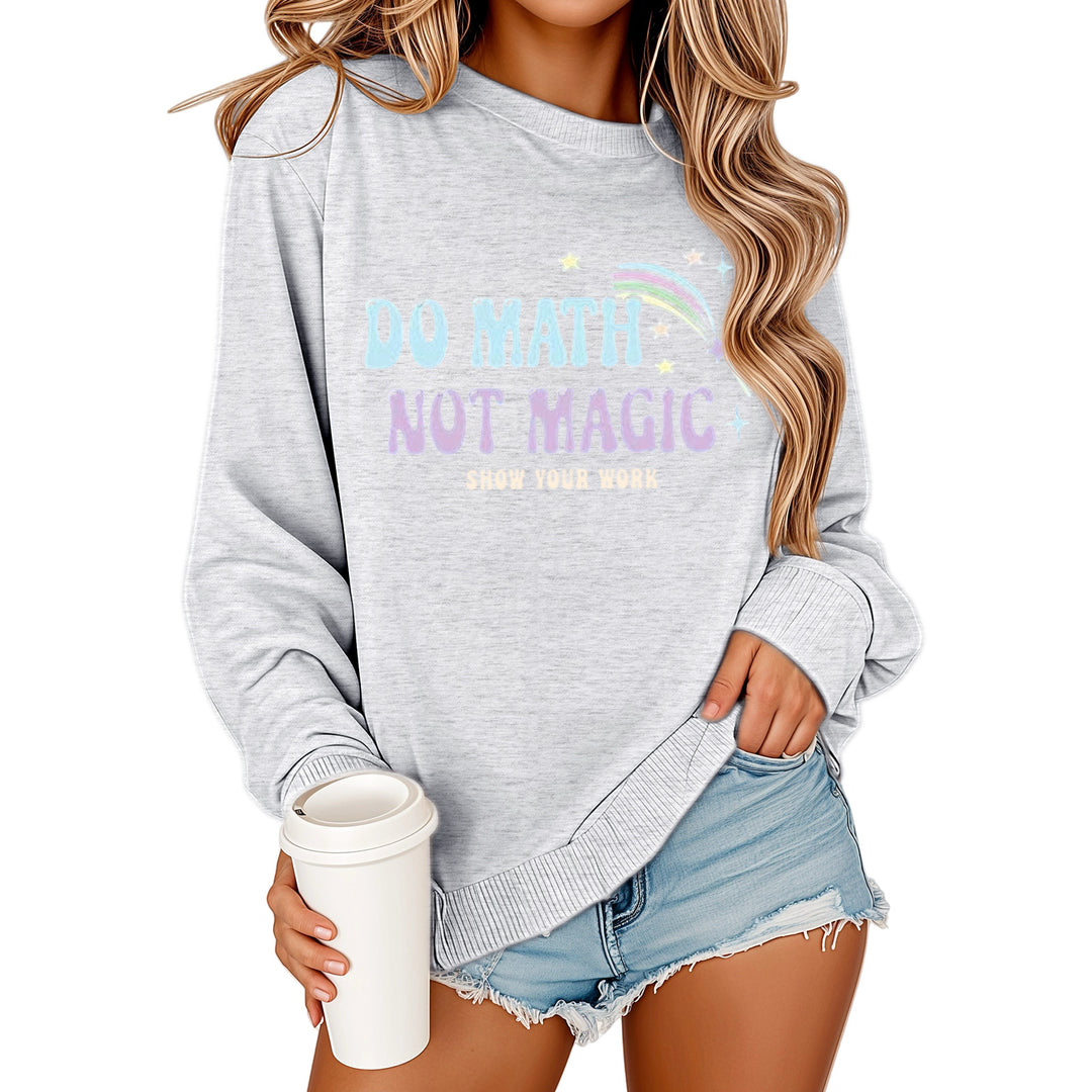 Sweatshirt femme avec impression mathématique motivante et coupe décontractée Chic & Stil