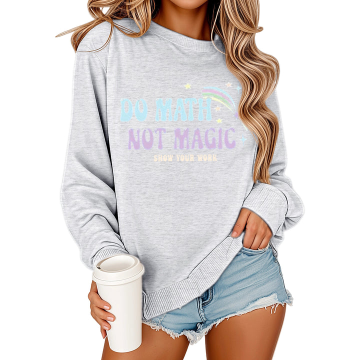 Sweatshirt femme avec impression mathématique motivante et coupe décontractée Chic & Stil