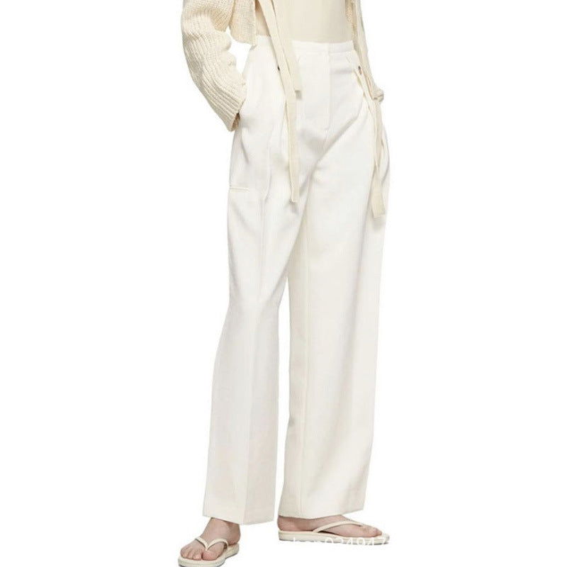 Pantalons larges en luxe pour femmes avec plis classiques Chic & Stil