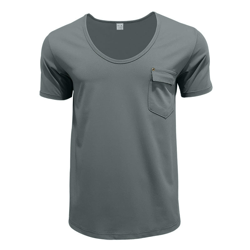 Breathable men's T-shirt with practical chest pocket Lune London