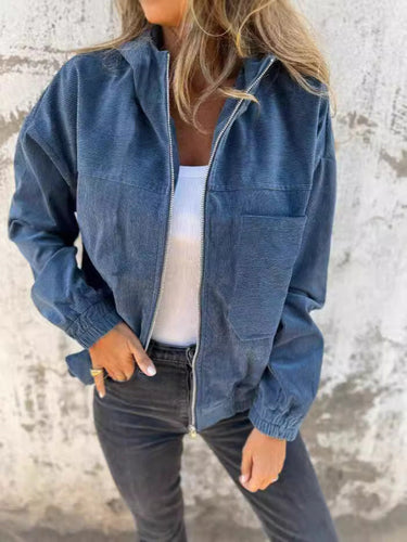 Lune London | with hood - velvet - casual fit - zipper - everyday use